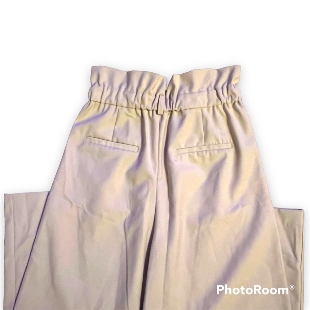 Zara BASIC COLLECTION PAPER BAG STYLE CULLOTTES W… - image 2